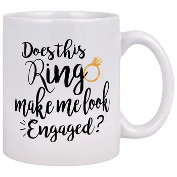 Funny Coffee Mug Does This Ring Make Me Look Engaged Coffee Tea Cup Funny Mug Novelty Gift
Funny Coffee Mug Does This Ring Make Me Look Engaged Coffee Tea Cup Funny Mug Novelty Gift