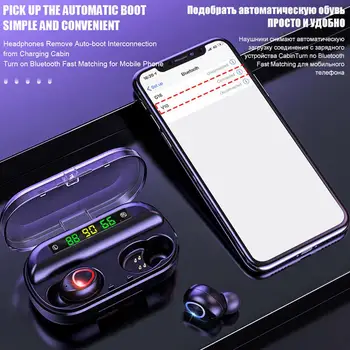 Invisible Earphones Breathing Lamp Stereo Earset 3 LED Power Digital Display TWS Redial Wireless Bluetooth Headphone Sport
Invisible Earphones Breathing Lamp Stereo Earset 3 LED Power Digital Display TWS Redial Wireless Bluetooth Headphone Sport