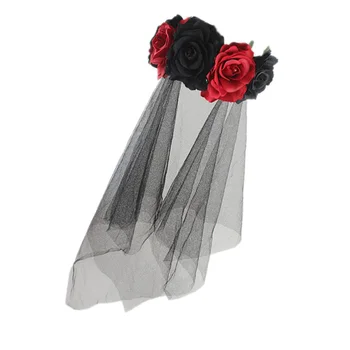 Halloween Rose Decor Veil Makeup Veil for Festival Carnival Party (Black Pattern)
Halloween Rose Decor Veil Makeup Veil for Festival Carnival Party (Black Pattern)