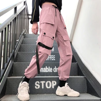 Autumn Streetwear women's pants embroidery Casual Cargo Pants Women Joggers Solid Big Pocket Pants High Waist Loose Female Pants
Autumn Streetwear women's pants embroidery Casual Cargo Pants Women Joggers Solid Big Pocket Pants High Waist Loose Female Pants