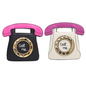 2Pcs Telephone Shaped Women Retro Cross Body Bag PU Leather Clutch Purse Chain Bag(White+Pink&Black+Pink)
2Pcs Telephone Shaped Women Retro Cross Body Bag PU Leather Clutch Purse Chain Bag(White+Pink&Black+Pink)