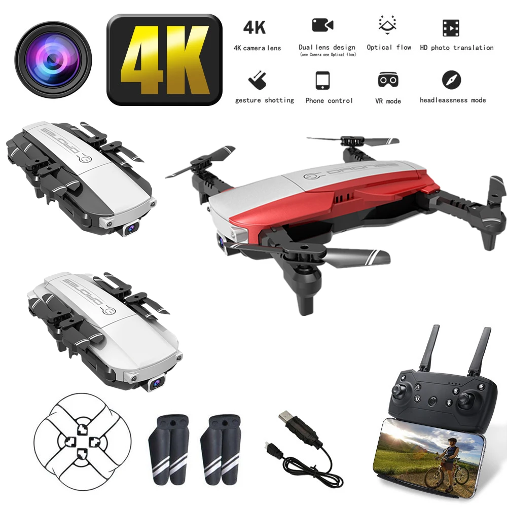 Foldable RC Drone 4K Mini Drones with HD Camera Helicopter Remote Control Quadcopter with 1080P Camera Dron Toys for Kids Gift
Foldable RC Drone 4K Mini Drones with HD Camera Helicopter Remote Control Quadcopter with 1080P Camera Dron Toys for Kids Gift