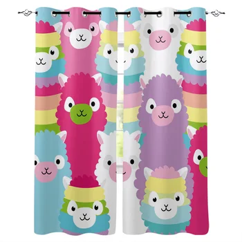 Alpaca Rainbow Colorful Cartoon Window Curtains Living Room Kitchen Curtains for Bedroom Left and Right Biparting Open Curtains
Alpaca Rainbow Colorful Cartoon Window Curtains Living Room Kitchen Curtains for Bedroom Left and Right Biparting Open Curtains