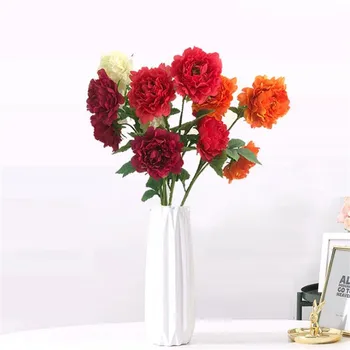 10Pcs Fake Long Stem Peony (3 heads/piece) 27.56" Length Simulation Oversize Peonia for Wedding Home Artificial Flowers
10Pcs Fake Long Stem Peony (3 heads/piece) 27.56" Length Simulation Oversize Peonia for Wedding Home Artificial Flowers