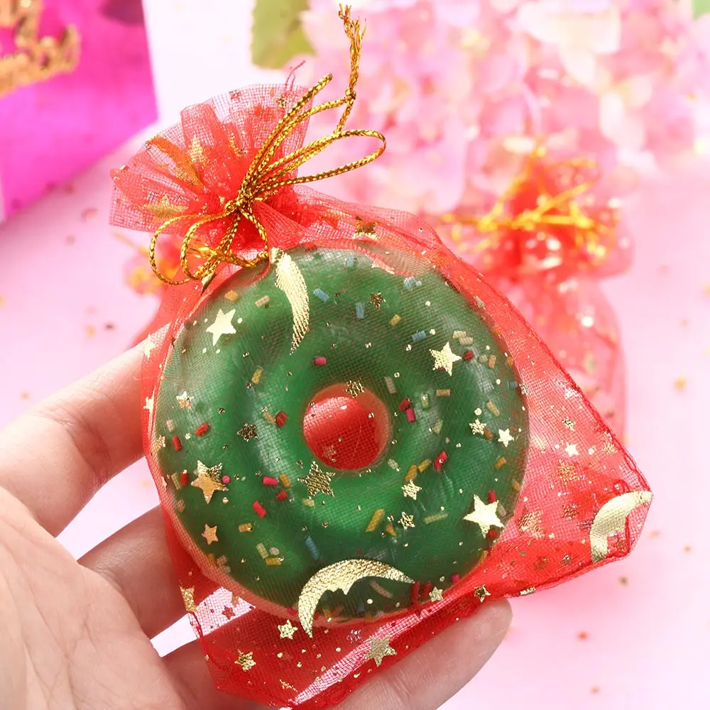 christmas star&moon organza gift bag wedding favor drawstring