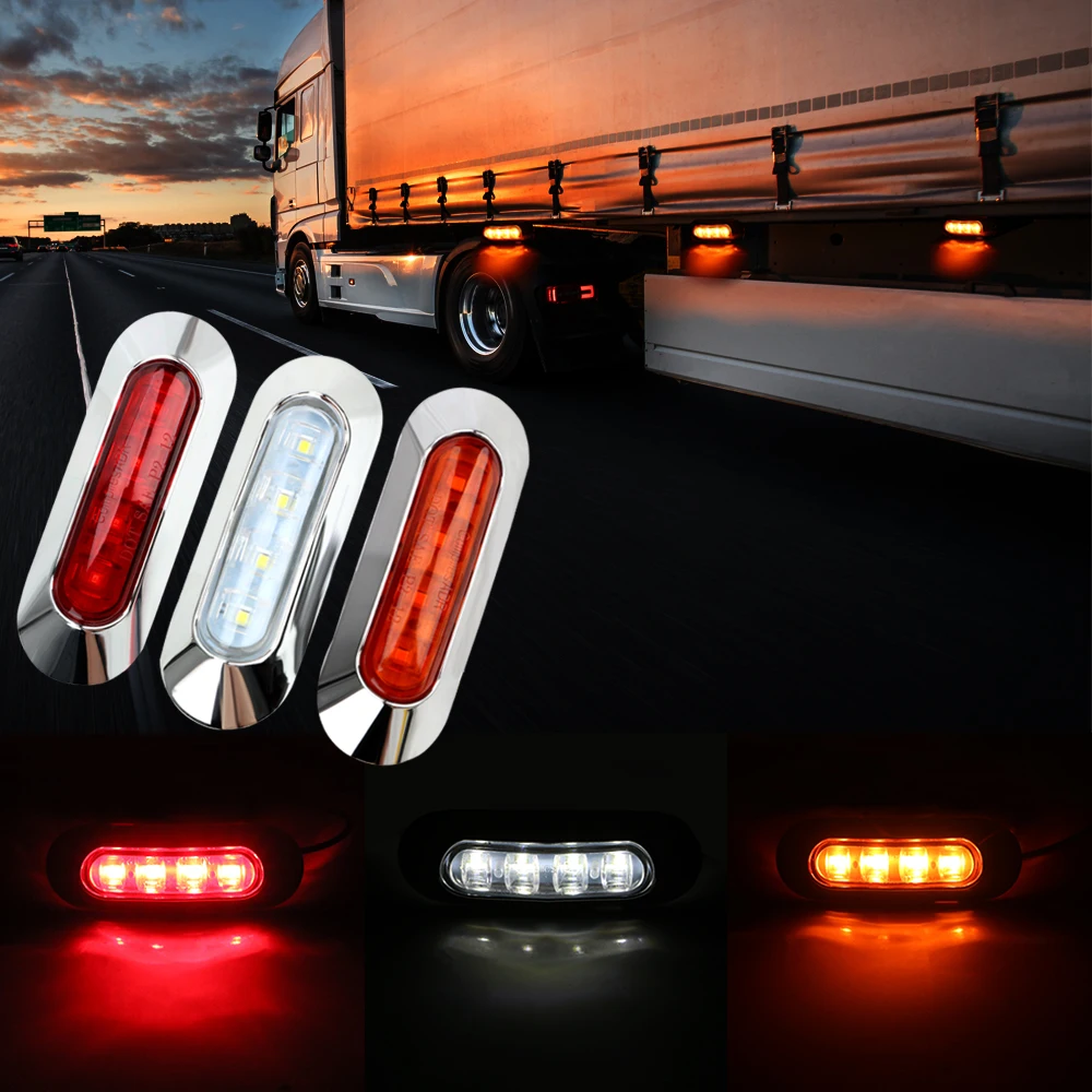 LEEPEE 4 LED Car Truck Tail Side Light Flashing Warning Brake Light Clearance Marker Lamp for Auto Truck Trailer Boat
LEEPEE 4 LED Car Truck Tail Side Light Flashing Warning Brake Light Clearance Marker Lamp for Auto Truck Trailer Boat