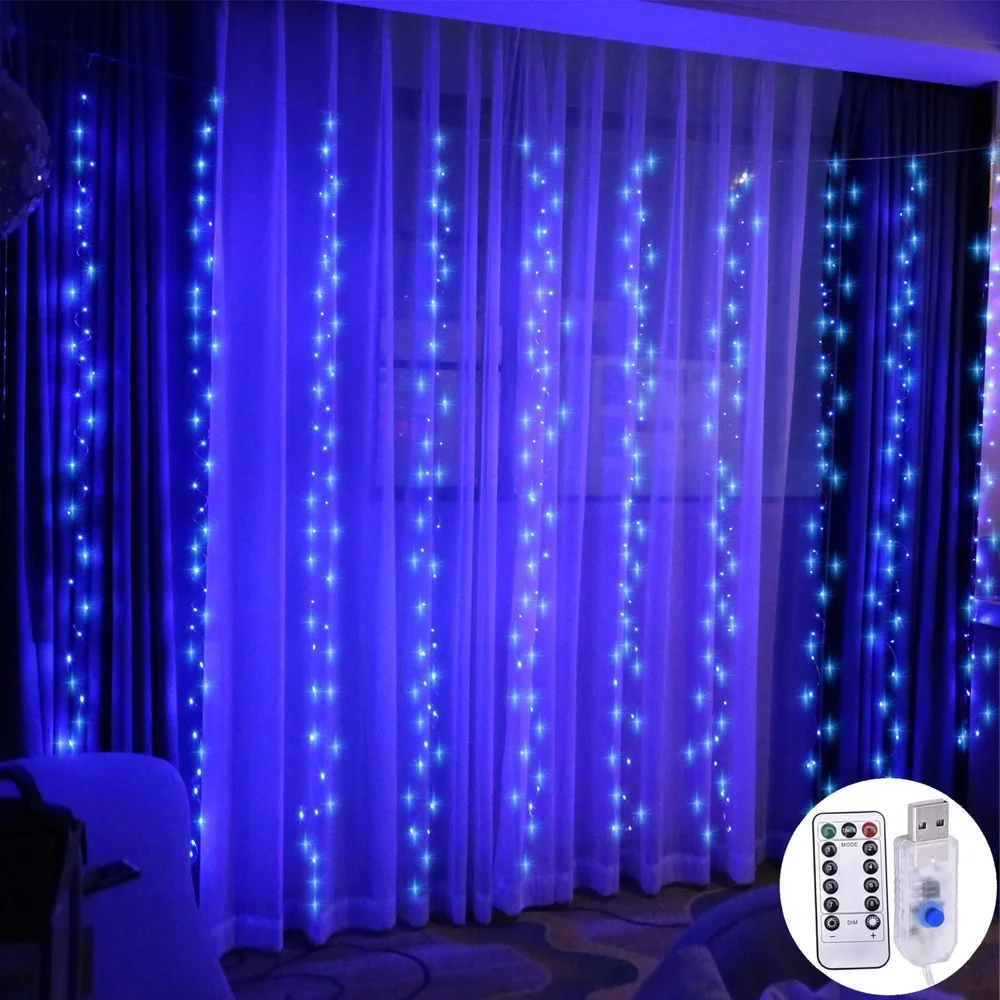 300LED Light String USB Remote Control Copper Curtain Light Christmas Day Bedroom Room Layout Lantern
300LED Light String USB Remote Control Copper Curtain Light Christmas Day Bedroom Room Layout Lantern