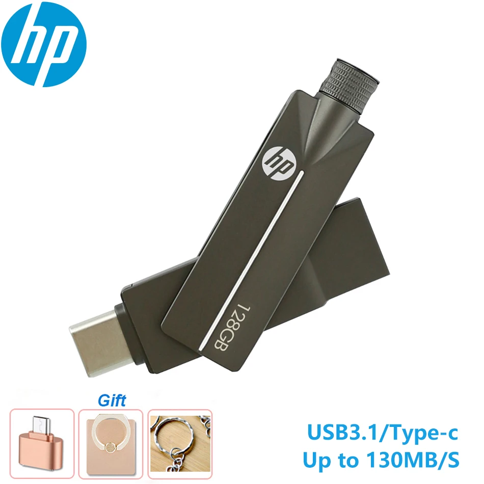 USB флеш-накопитель HP X5200M Type-c OTG 128 ГБ 64 32 флешка для устройств Type-C оригинал |