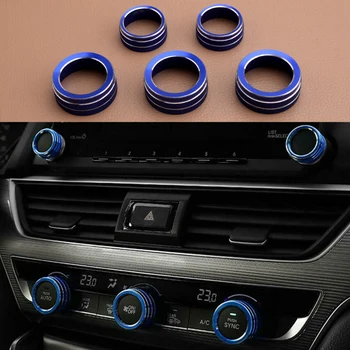 CITALL 5pcs/set Blue Car Interior Dashboard AC Volume Button Circle Cover Trim Ring Fit for Honda Accord 2018 2019 2020
CITALL 5pcs/set Blue Car Interior Dashboard AC Volume Button Circle Cover Trim Ring Fit for Honda Accord 2018 2019 2020