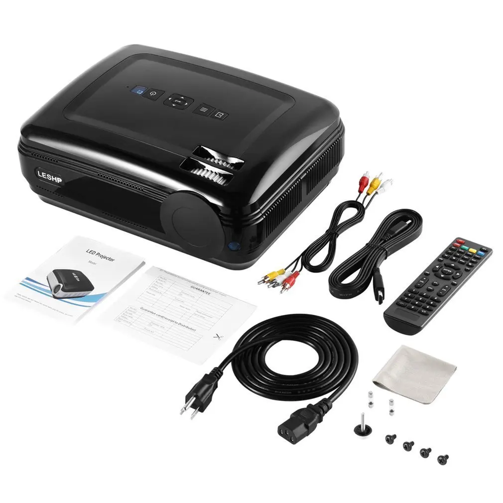 High Resolution Home Theater Projector Portable LESHP BL58 LED Beamer Multifunctional Multimedia Player US Plug
High Resolution Home Theater Projector Portable LESHP BL58 LED Beamer Multifunctional Multimedia Player US Plug