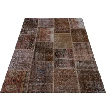 Handmade Brown Vintage Overdyed Patchwork Area Rug 120x180 Cm-3'11''X5'11''
Handmade Brown Vintage Overdyed Patchwork Area Rug 120x180 Cm-3'11''X5'11''