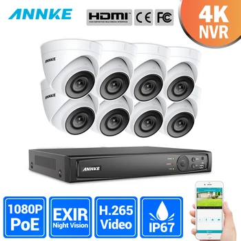 ANNKE 8CH HD 2MP POE Network Video Security System 4K H.265 NVR With 8PCS 2MP 30m EXIR Night Vision Weatherproof WIFI IP Cameras
ANNKE 8CH HD 2MP POE Network Video Security System 4K H.265 NVR With 8PCS 2MP 30m EXIR Night Vision Weatherproof WIFI IP Cameras
