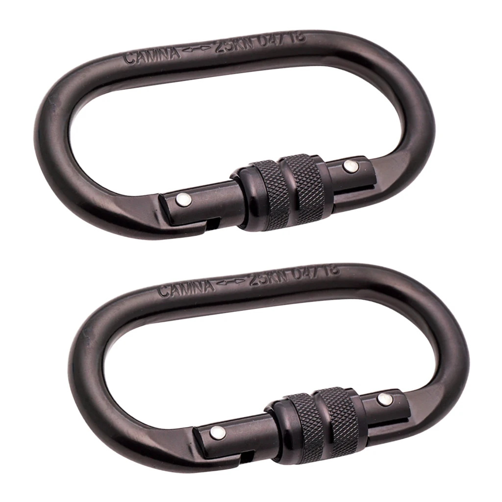 2 Pieces Outdoor Rock Climbing Rappelling Heavy Duty 25KN Screwgate Locking Carabiner Climbing Accessories
2 Pieces Outdoor Rock Climbing Rappelling Heavy Duty 25KN Screwgate Locking Carabiner Climbing Accessories