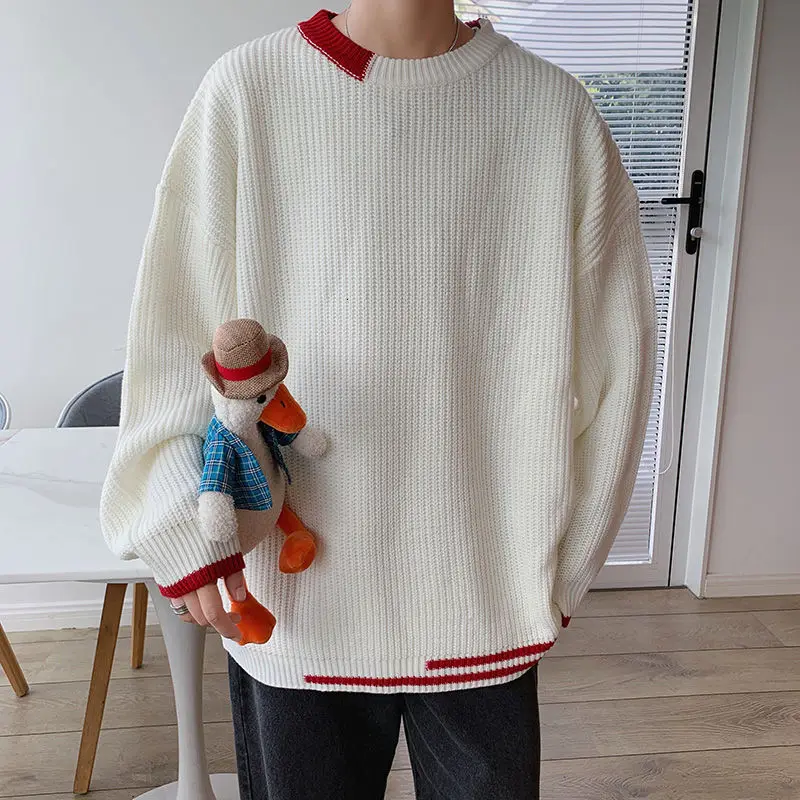 Winter Sweater Men's Warm Fashion Solid Color O-neck Knitted Pullover Men Wild Loose Korean Knitting Sweaters Mens Clothes M-2XL 
Winter Sweater Men's Warm Fashion Solid Color O-neck Knitted Pullover Men Wild Loose Korean Knitting Sweaters Mens Clothes M-2XL