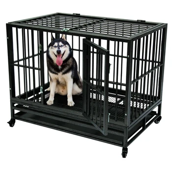 42" Heavy Duty Dog Iron Cage Crate Kennel Metal Pet Playpen Portable with Tray Heavy Duty Steel Frame Strong Durable Pet Product 
42" Heavy Duty Dog Iron Cage Crate Kennel Metal Pet Playpen Portable with Tray Heavy Duty Steel Frame Strong Durable Pet Product