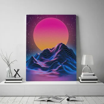 Synthwave Vaporwave art landscape Framed Wooden Frame Canvas poster Painting wall Art decor Living Study Home Decoration Prints
Synthwave Vaporwave art landscape Framed Wooden Frame Canvas poster Painting wall Art decor Living Study Home Decoration Prints