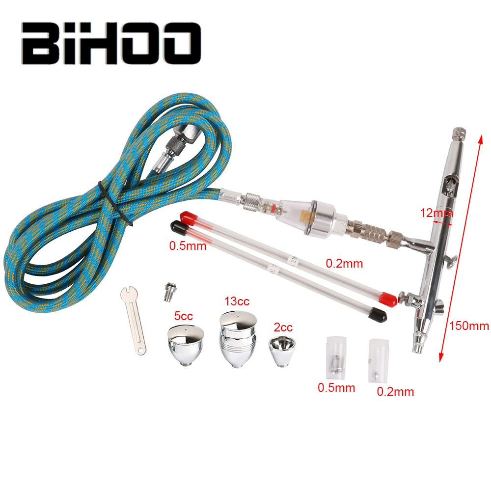 Paint Spray Gun, 0.2 0.3 0.5mmDouble Action Spray Gun Compressor Kit, Sand Spray Gun, Used For Art Car Model Tattoo Nail Art
Paint Spray Gun, 0.2 0.3 0.5mmDouble Action Spray Gun Compressor Kit, Sand Spray Gun, Used For Art Car Model Tattoo Nail Art