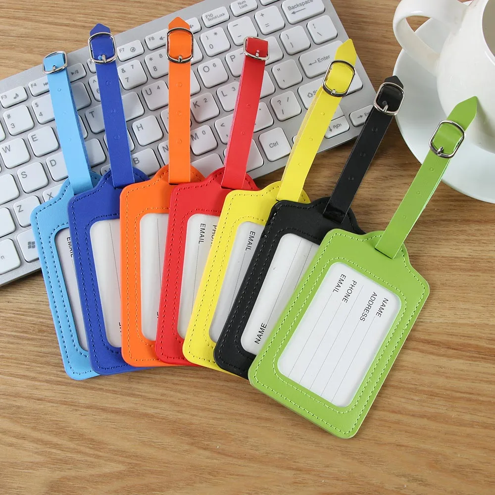 Pu Aircraft Luggage Tag Color Fashion Window Clear And Striking Sign Leather Wear-Resistant Inner Replaceable Information Travel
Pu Aircraft Luggage Tag Color Fashion Window Clear And Striking Sign Leather Wear-Resistant Inner Replaceable Information Travel