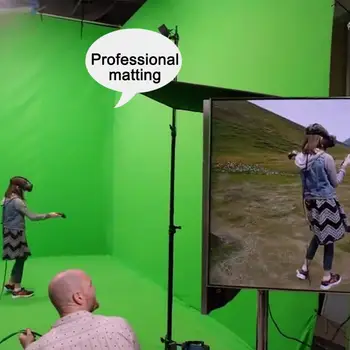 Green Color Cotton Textile Muslin Photo Backgrounds Cloth Photography Backdrop Chromakey Screen Studio Y9O4