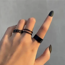 Fashion Simple Vintage Black Rings Set For Women Korean Style Knuckles Jewelry Joint Tail Artistic Design Punk Ring Trend
Fashion Simple Vintage Black Rings Set For Women Korean Style Knuckles Jewelry Joint Tail Artistic Design Punk Ring Trend