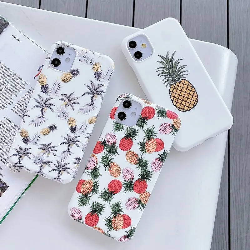 For IPhone 11 Case Soft Silicon Phone Back Cover For IPhone 11 Pro 11 Pro Max Summer Fruit Matte Anti-Fall Pineapple Case Coque
For IPhone 11 Case Soft Silicon Phone Back Cover For IPhone 11 Pro 11 Pro Max Summer Fruit Matte Anti-Fall Pineapple Case Coque