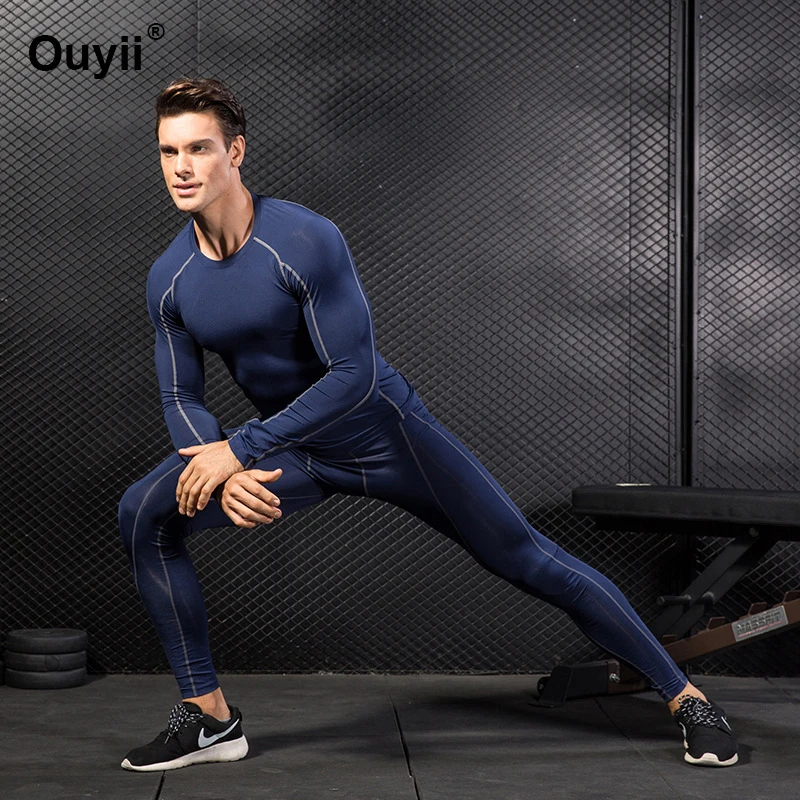 Новая спортивная мужская одежда дышащий спортивный компрессионный