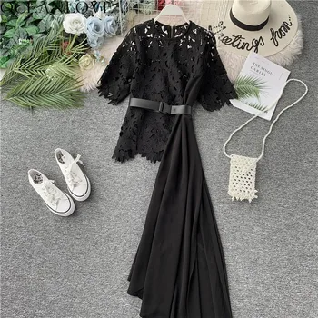 Vrouwen 2020 Herfst Solid Blouses Lace Hollow Out Onregelmatige Lange Shirt Korte Mouw Chiffon Patchwork Sim Blusas
Vrouwen 2020 Herfst Solid Blouses Lace Hollow Out Onregelmatige Lange Shirt Korte Mouw Chiffon Patchwork Sim Blusas