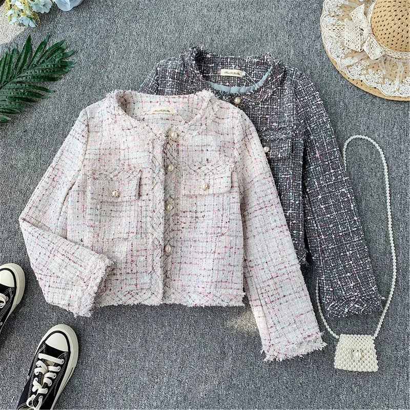 Women's autumn and winter jacket long-sleeved plaid jacket 2019New woolen coat coat retro elegant loose women's short coat XL
Women's autumn and winter jacket long-sleeved plaid jacket 2019New woolen coat coat retro elegant loose women's short coat XL