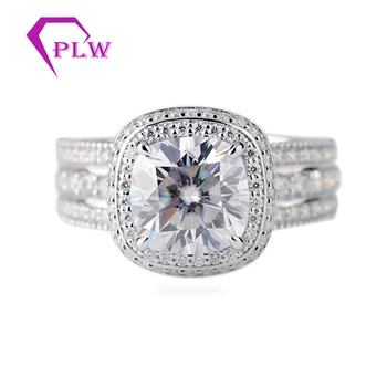 3.5CT Cushion Cut Moissanite Solitaire Engagement Ring 14K White Gold Finish 3 Bands
3.5CT Cushion Cut Moissanite Solitaire Engagement Ring 14K White Gold Finish 3 Bands