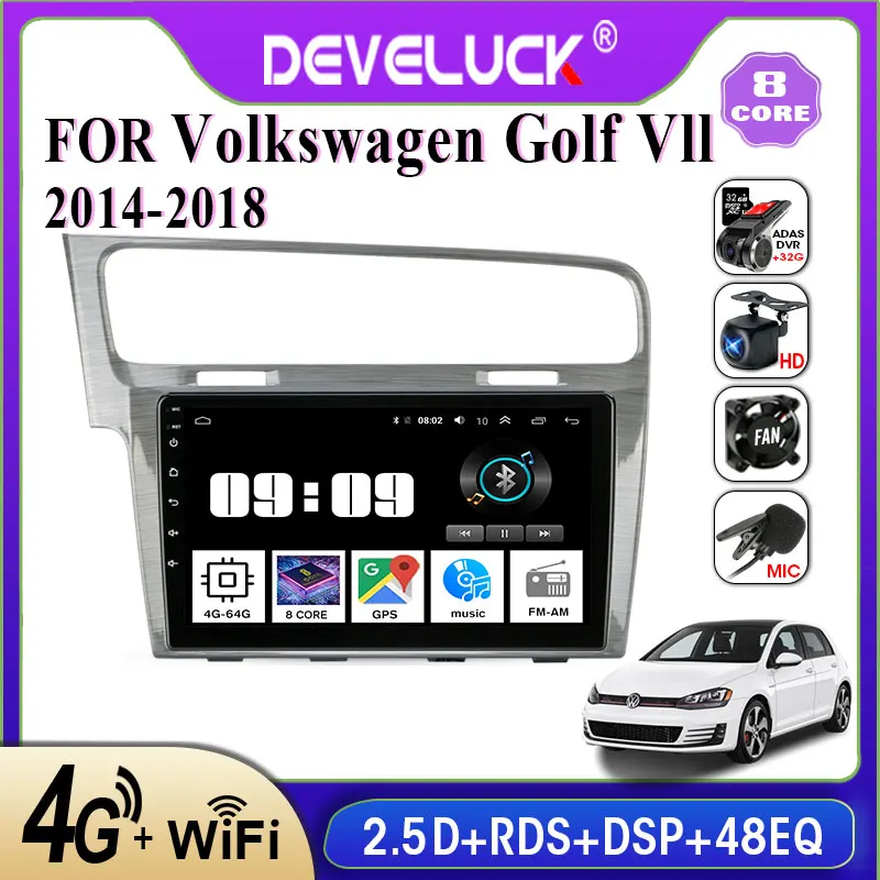 Develuck 10.1" 2 din Android car Radio multimedia Player for VW Volkswagen Golf 7 VII 2014-2018 IPS 2.5D No 2din GPS Navigation
Develuck 10.1" 2 din Android car Radio multimedia Player for VW Volkswagen Golf 7 VII 2014-2018 IPS 2.5D No 2din GPS Navigation