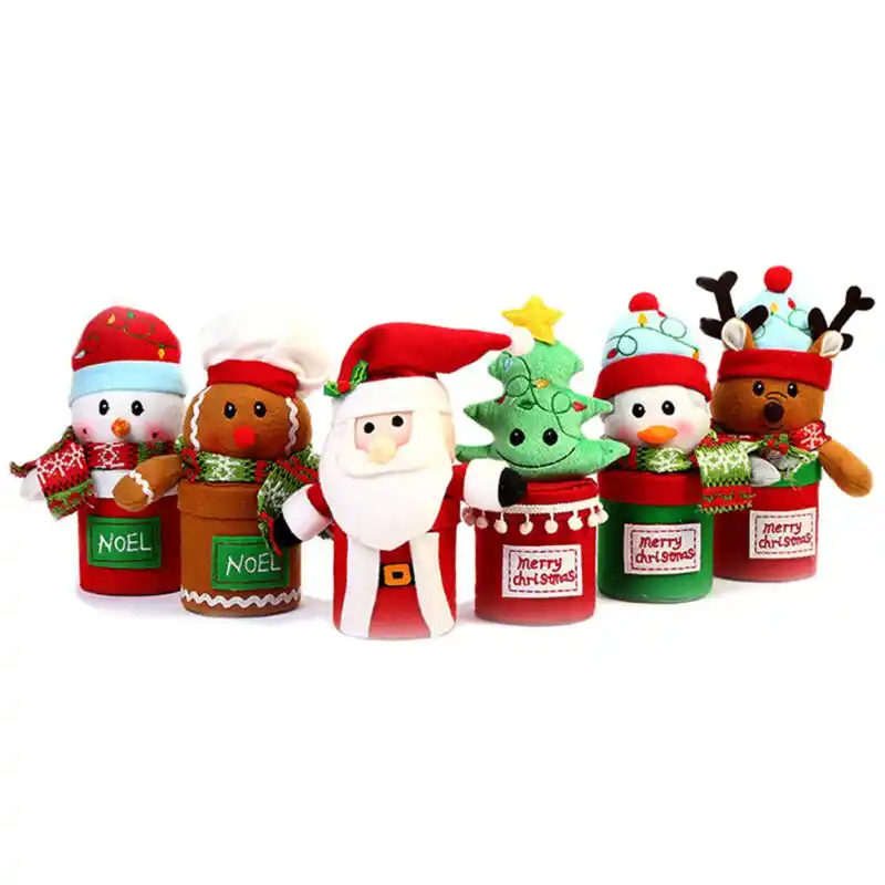 candy box merry christmas santa claus snowman elk candy jar gift