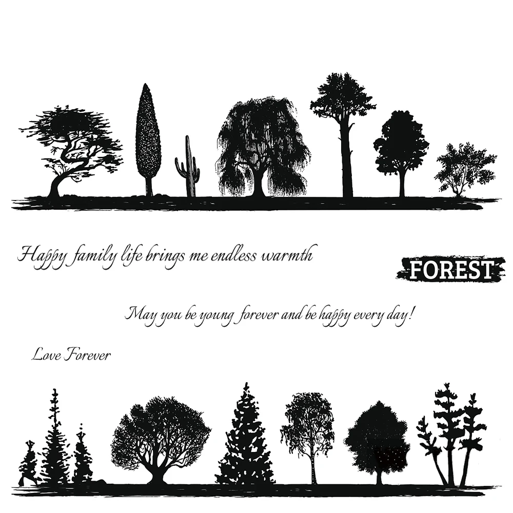 ZhuoAng Two rows of trees Clear Stamps For DIY Scrapbooking/Card Making/Album Decorative Silicone Stamp Crafts
ZhuoAng Two rows of trees Clear Stamps For DIY Scrapbooking/Card Making/Album Decorative Silicone Stamp Crafts