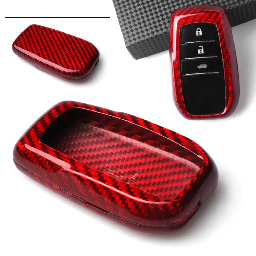 For Toyota Corolla Camry Crown Real Carbon Fiber Remote Key Cover Case Red Car Accessories
For Toyota Corolla Camry Crown Real Carbon Fiber Remote Key Cover Case Red Car Accessories