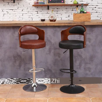 30% B Solid wood bar stool European bar stool home retro backrest lift rotating high stool front desk cashier bar chair
30% B Solid wood bar stool European bar stool home retro backrest lift rotating high stool front desk cashier bar chair
