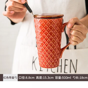 Simple Nordic Mug High Capacity Ceramic Mug for Couple Retro with Spoon with Lid Mug with Lid Office Coffee Milk Mug MM60MKB 
Simple Nordic Mug High Capacity Ceramic Mug for Couple Retro with Spoon with Lid Mug with Lid Office Coffee Milk Mug MM60MKB