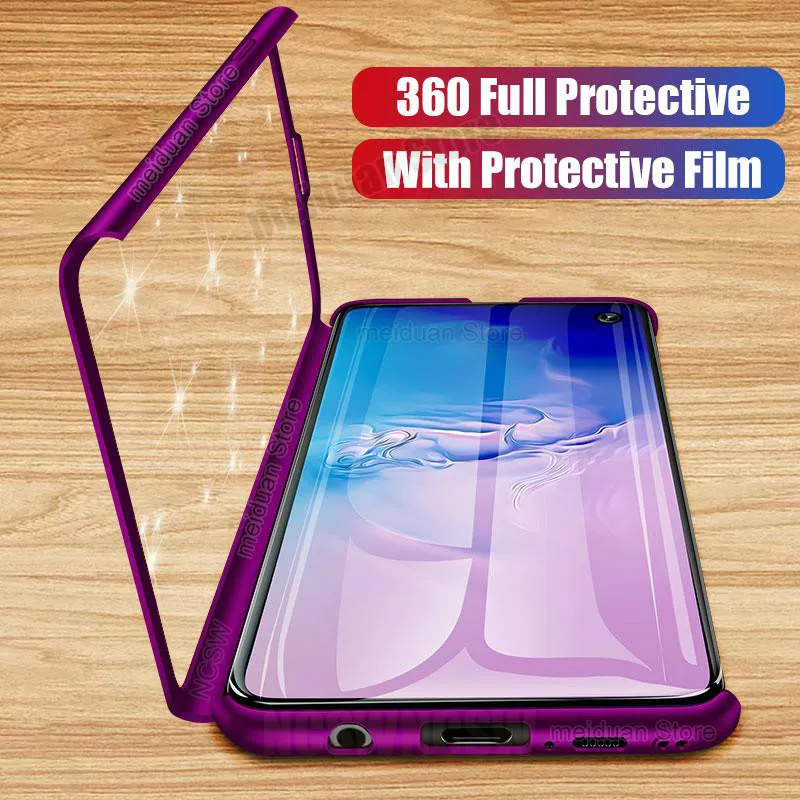 Чехол для телефона с полным покрытием 360 Samsung Galaxy S20FE A21S A31 A41 A51 A71 A70 A50 A30 S10 S9 S8 Plus Note