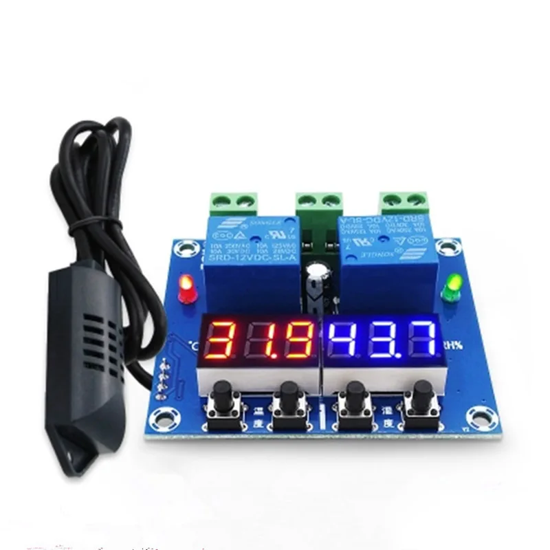 XH-M452 DC 12V LED Digital Temperature Thermostat Humidity Control Thermometer Hygrometer Controller Relay Module Dual Output
XH-M452 DC 12V LED Digital Temperature Thermostat Humidity Control Thermometer Hygrometer Controller Relay Module Dual Output