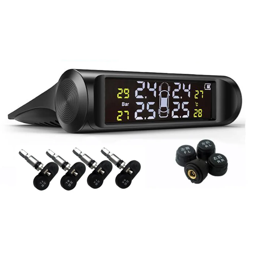 Car Tyre Pressure Monitor System Solar Digital LCD Display Auto Security Alarm Internal External Tyre Sensor Temperature Alert
Car Tyre Pressure Monitor System Solar Digital LCD Display Auto Security Alarm Internal External Tyre Sensor Temperature Alert