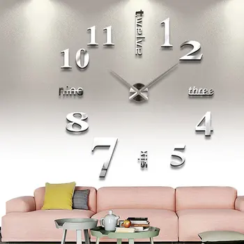 New Big Clock Watch Wall Clocks 47 inch 3D DIY Acrylic Mirror Stickers for Home Living Room Decoration Quartz Needle Horloge
New Big Clock Watch Wall Clocks 47 inch 3D DIY Acrylic Mirror Stickers for Home Living Room Decoration Quartz Needle Horloge