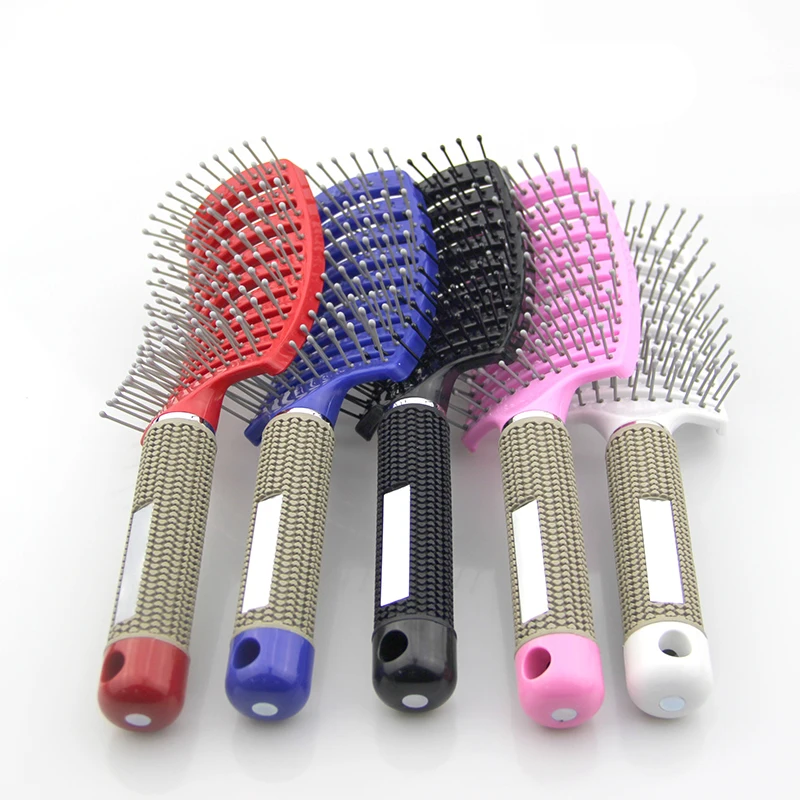 Description Picture 4 of itemCurved Vented Professional Detangling Comb Portable Home Massage Hair Brush Styling Tools Fast Drying Barber Hairdressing Salon