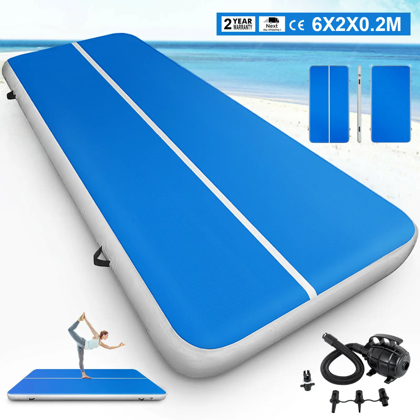 6x20FT Airtrack Heavy PVC Air Runway Floor Inflatable Gymnastic Mat 8 Inch Thick Fast Inflatable Training Fitness
6x20FT Airtrack Heavy PVC Air Runway Floor Inflatable Gymnastic Mat 8 Inch Thick Fast Inflatable Training Fitness