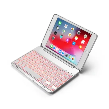 Portable Smart Bluetooth Keyboard Cases for Apple iPad Mini 4 7.9 inch Tablet Case with Keyboard LED Backlight