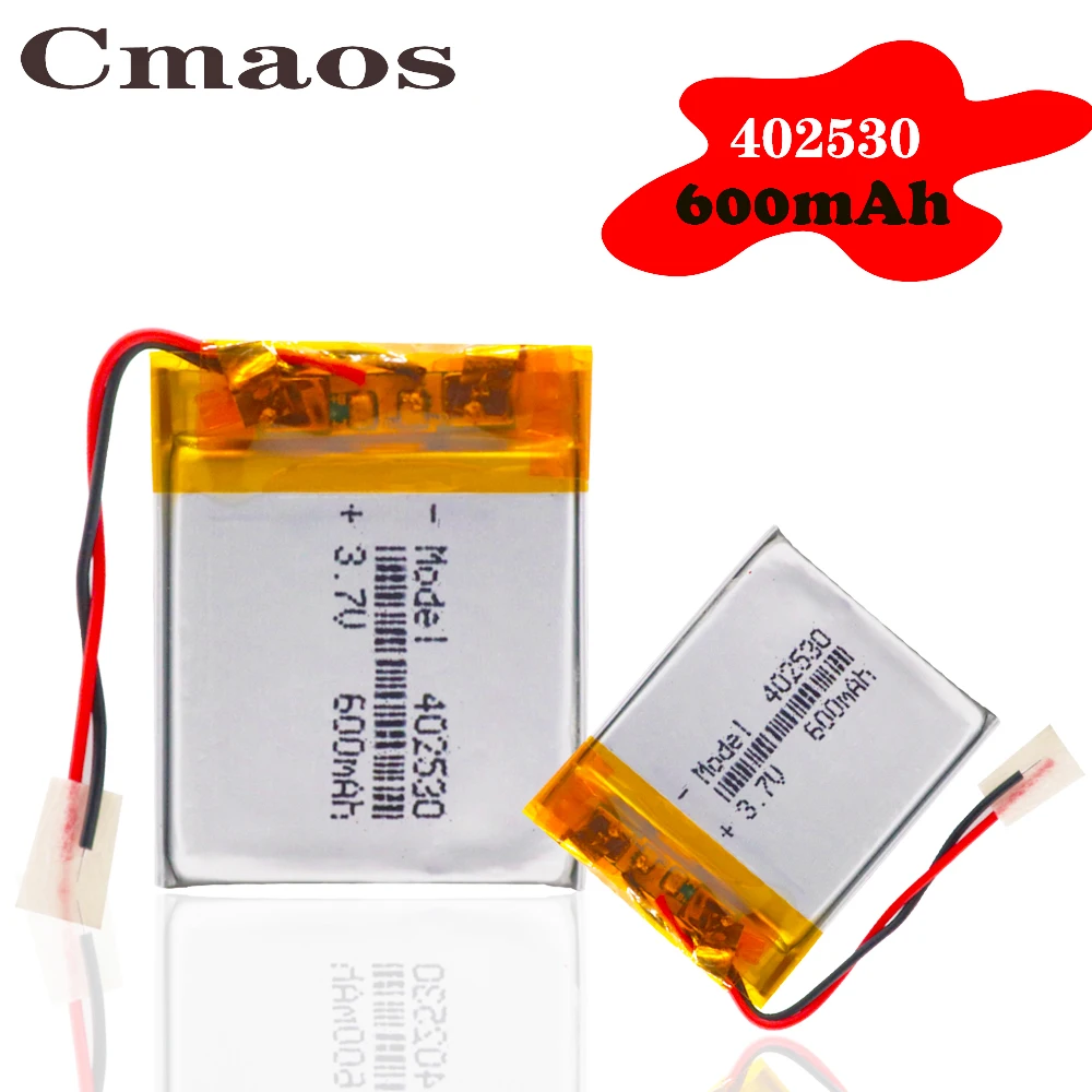 Перезаряжаемая батарея 3 7 V 600mAh 402530 литий полимерная ионная Lipo cells для MP3 MP4 Toy Smart