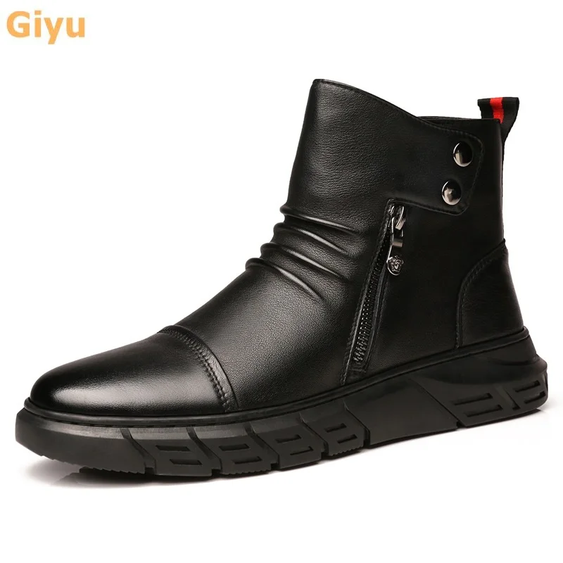 Men's Genuine Leather Black Martin boots 2020 autumn new high-top shoes Retro tooling men's shoes Non-slip outdoor casual shoes
Men's Genuine Leather Black Martin boots 2020 autumn new high-top shoes Retro tooling men's shoes Non-slip outdoor casual shoes