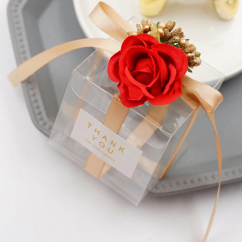 paper box home party wedding plastic gift favors kraft paper bo