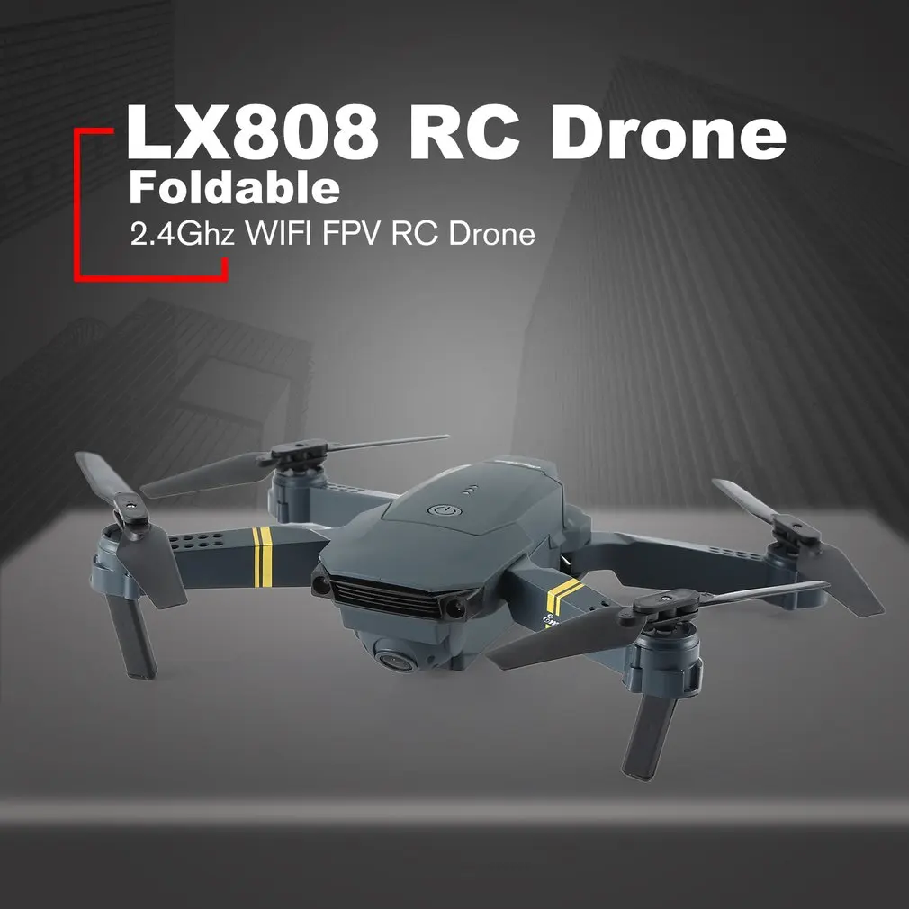 LX808 2.4Ghz WIFI FPV Foldable RC Drone With Wide Angle HD Camera Altitude Hold Headless Mode RC Model Aircraft RTF
LX808 2.4Ghz WIFI FPV Foldable RC Drone With Wide Angle HD Camera Altitude Hold Headless Mode RC Model Aircraft RTF