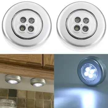 4 LED Touch Push Light Night Light Wireless Stick Tap Wall Lamp Emergency Cabinet Closet Wardrobe Kitchen Battery Powered 1PC
4 LED Touch Push Light Night Light Wireless Stick Tap Wall Lamp Emergency Cabinet Closet Wardrobe Kitchen Battery Powered 1PC