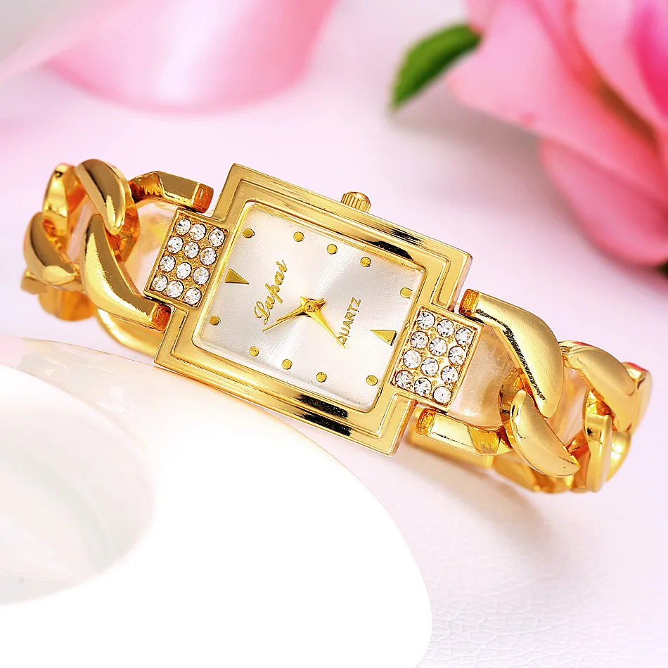 

Ladies Elegant Wrist Watches Women Bracelet Ladies Watch Rhinestones Analog Quartz Watch Women's Crystal Small Dial Watch Reloj