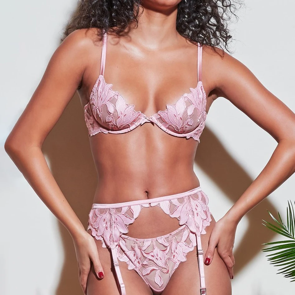 French Embroidery Sexy Lingerie Woman Garters Thin Deep V Push Up Transparent Lace Bra Set Sensual Underwear High Quality
French Embroidery Sexy Lingerie Woman Garters Thin Deep V Push Up Transparent Lace Bra Set Sensual Underwear High Quality