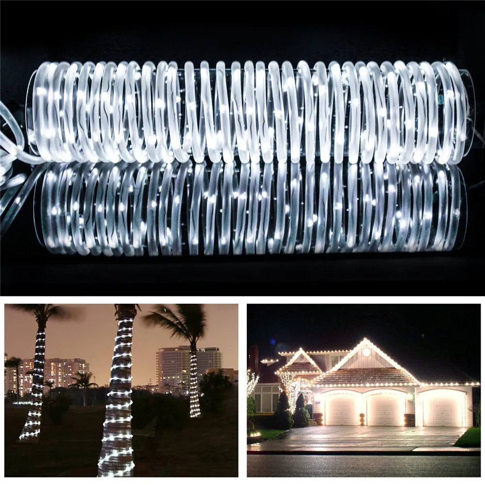 12M LED Outdoor Solar Lamps 100 LEDs Rope Tube String Lights Fairy Holiday Christmas Party Solar Garden Waterproof Light
12M LED Outdoor Solar Lamps 100 LEDs Rope Tube String Lights Fairy Holiday Christmas Party Solar Garden Waterproof Light